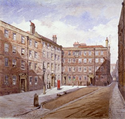 Vista de Brick Court, Middle Temple, Londres, 1882. de John Crowther
