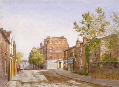 Vista da Mawson House, Chiswick Lane, Chiswick, Londres, 1882 de John Crowther