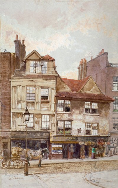 Vista dos nºs 87-89 Drury Lane, Westminster, Londres, c1880 de John Crowther