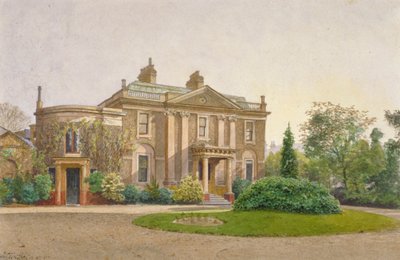 Vista da frente da Carroun House, South Lambeth Road, Lambeth, Londres, 1887 de John Crowther