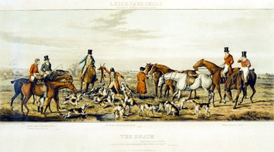 The Death, The Leicestershires, gravada por Henry Alken (1785-1851) 1825 (gravação a cores) de John Dean (after) Paul
