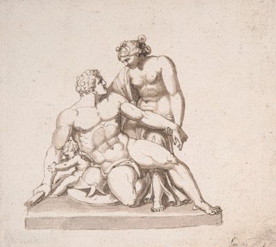Estudo de um grupo escultórico: Marte, Vénus e Cupido de John Deare