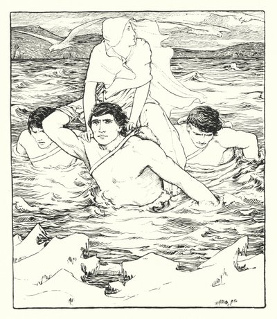 Ilustração para A História de Deirdre (litografia) de John Dickson Batten
