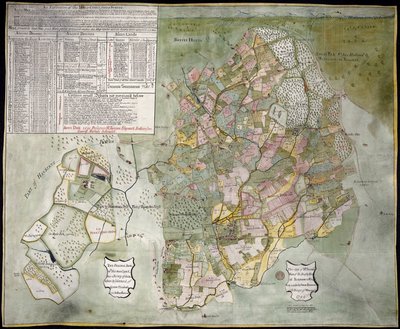 Mapa da floresta e da mansão de Fecknam (Feckenham) de John Doharty