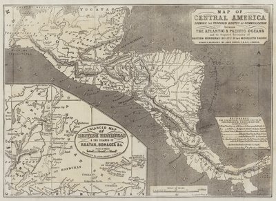 Mapa da América Central de John Dower