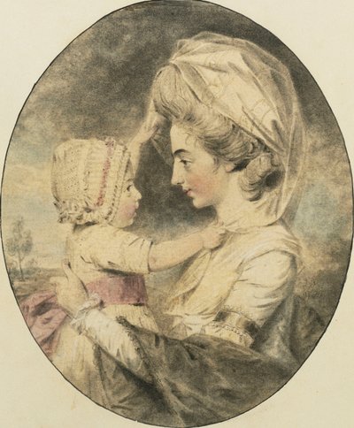 Retrato da Sra. Hartop e seu filho, 1780 de John Dowman