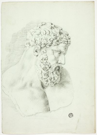 Busto de homem barbudo de John Downman