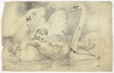 Cupido e cisnes de John Downman