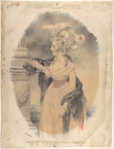 Elizabeth Ford, mais tarde Lady Colville de Culross, 1785. de John Downman