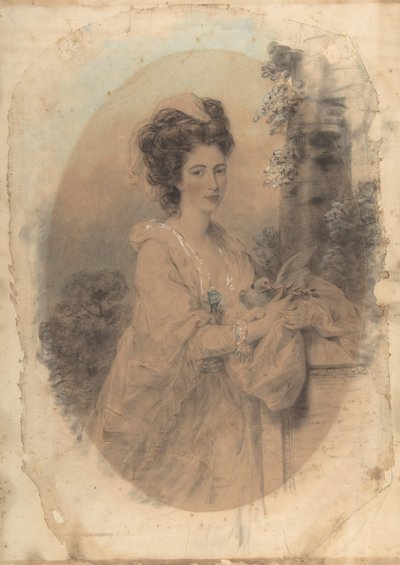 Isabella Hunter, prima do artista, 1781. de John Downman