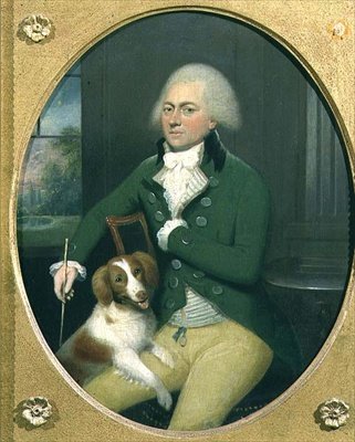 Retrato de um Cavalheiro com o seu Cão de John Downman