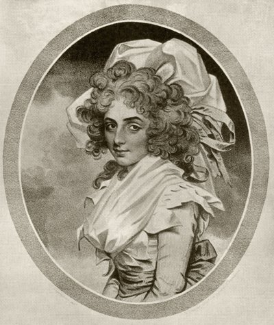 Sarah Siddons, gravada por Peltro W. Tomkins, de "The Print-Collector&39;s Handbook", de Alfred Whitman, publicado por George Bell und Sons, 1901 de John Downman