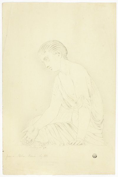 Estátua de menina sentada de John Downman