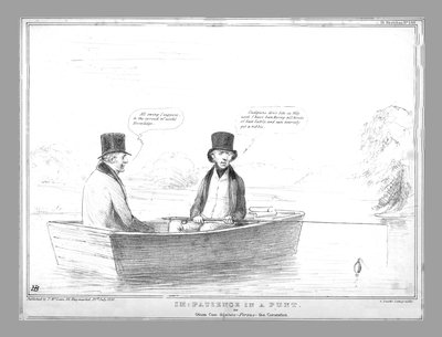 Eu sou: Paciência em um Punt. ou de lazer com dignidade - Versus - Coroação de 1838. de John Doyle