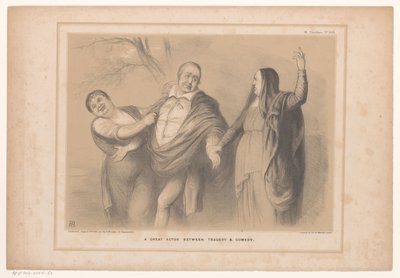 Spotprent conheceu o premier Peel tussen tragédia e comédia Um grande ator entre tragédia e comédia (título no objeto) HB Sketches (título da série no objeto) de John Doyle
