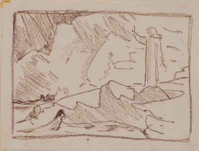 Columba abençoa sereias (lápis) de John Duncan