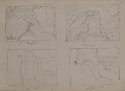 Eurydice, Rendezvous, Porta Fechada, Oração (lápis) de John Duncan