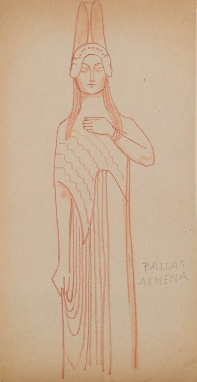 Pallas Athena (lápis) de John Duncan