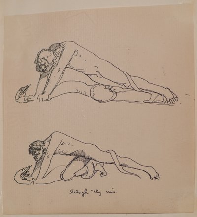 Estrangula os teus pecados (caneta e tinta) de John Duncan