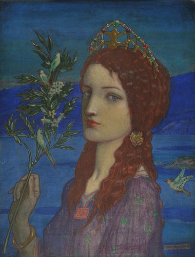 O Mensageiro de Tethra, 1910 (têmpera sobre tela) de John Duncan