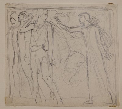 Os Três Chamados de Deirdre (lápis) de John Duncan