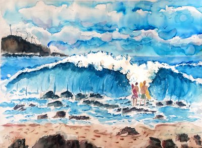 Surfistas da Praia das Grandes Ondas de John Dunn