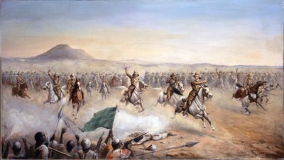 O Encargo dos 21 Lanceiros em Omdurman, 2 de Setembro de 1898 (óleo sobre tela) de John Edward Chapman Mathews
