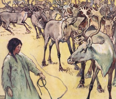 Manada de alces, ilustração de 