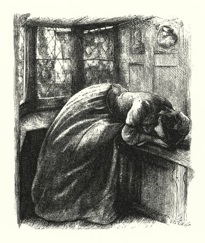 Mariana (gravura) de John Everett (after) Millais
