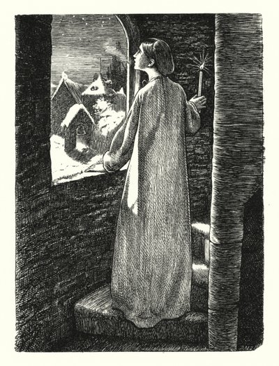 Eva de Santa Agnes (gravura) de John Everett (after) Millais