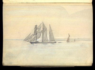 Paisagem marítima, Caderno de esboços de John Everett