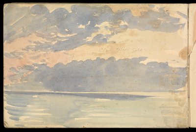 Paisagem marítima, caderno de esboços de John Everett