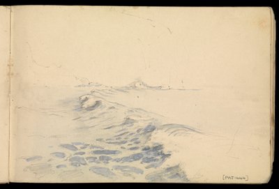 Paisagem marítima, caderno de esboços de John Everett
