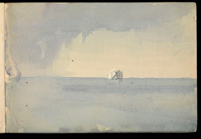 Paisagem marítima, caderno de esboços de John Everett