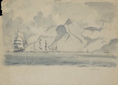 Vista da Baía da Mesa com navios de John Everett
