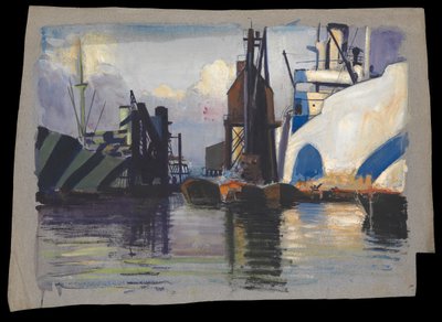 Vista de um porto de John Everett