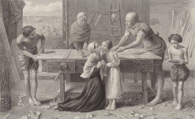 Cristo na casa dos pais dele de John Everett Millais