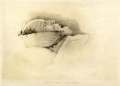 Dickens, o dia após sua morte, 1870 de John Everett Millais