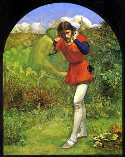 Ferdinando enfeitiçado por Ariel. Pintura de John Everett Millais de John Everett Millais
