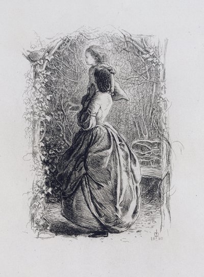 Feliz Primavera (gravura em papel) de John Everett Millais