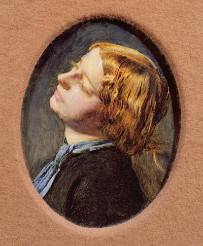 Chefe de Mariana, estudo para Mariana no Moated Grange (ver 618) de John Everett Millais