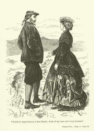 Ilustração para Phineas Finn por Anthony Trollope de John Everett Millais