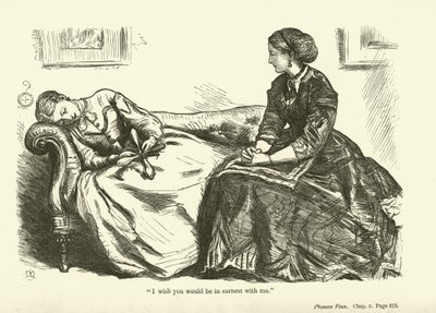 Ilustração para Phineas Finn por Anthony Trollope de John Everett Millais