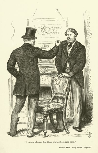 Ilustração para Phineas Finn por Anthony Trollope de John Everett Millais
