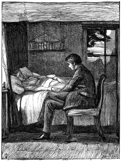 Ilustração para o poema Últimas Palavras de Owen Meredith, 1860. de John Everett Millais