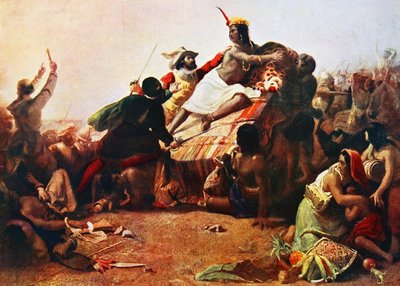Pizarro apodera-se do Inca do Peru John Everett Millais de John Everett Millais