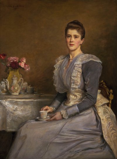 Retrato da Sra. Joseph Chamberlain (1864-1957) de John Everett Millais