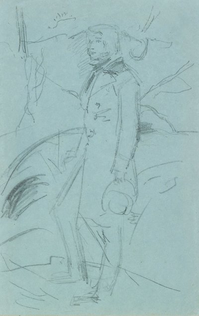 Esboço Preliminar para o Retrato de John Ruskin, 1853-1854 de John Everett Millais
