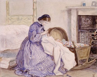 O Iceberg de Stewart Harrison - A Costureira, 1860. de John Everett Millais
