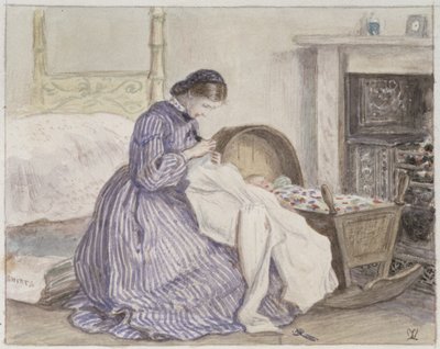 O Iceberg de Stewart Harrison - a costureira, 1860 de John Everett Millais